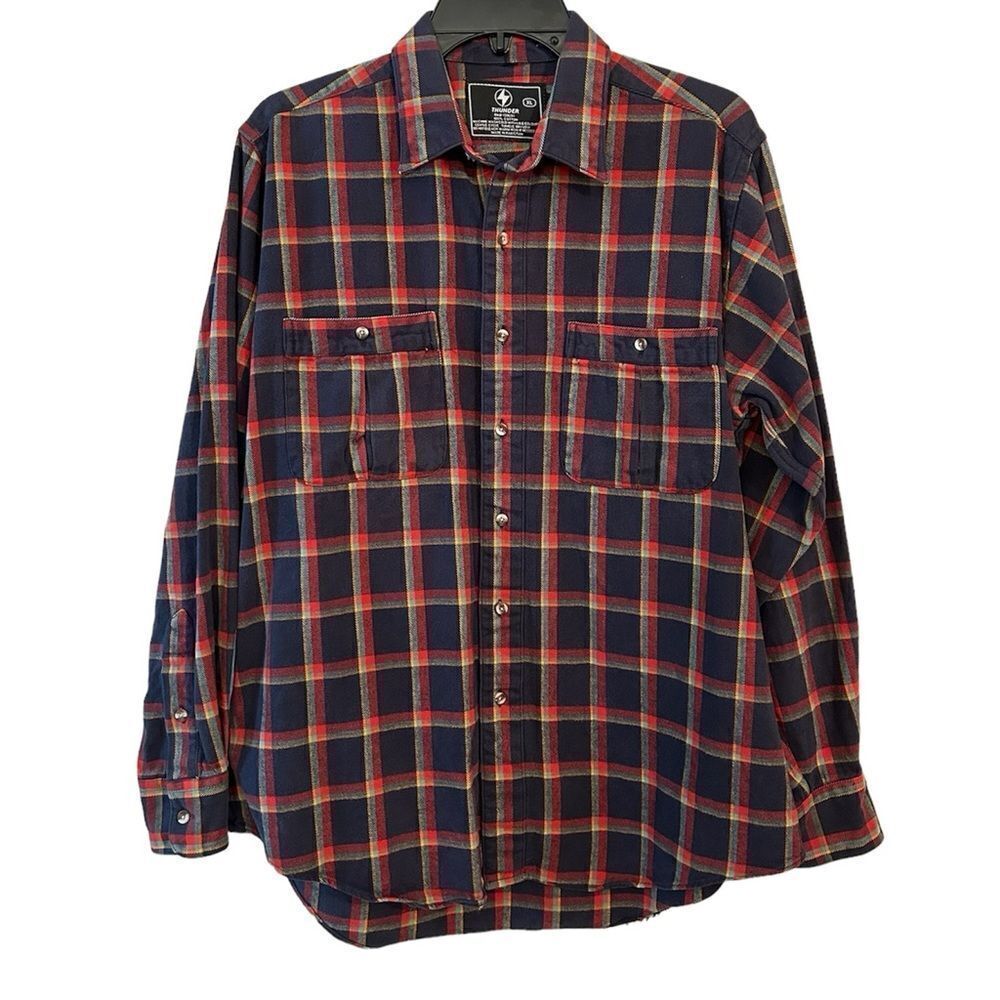 Thunder | Flannel Plaid Shirt | XL